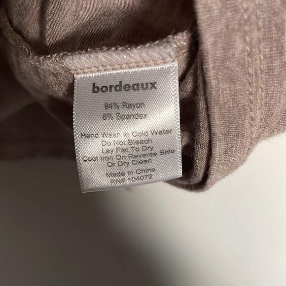 Anthropologie Bordeaux Color Block Tee EUC - Picture 5 of 5